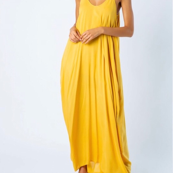 mustard maxi dress